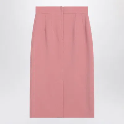 Dolce & Gabbana Pencil Skirt In Bubblegum Pink With Dart Detailing In Multi