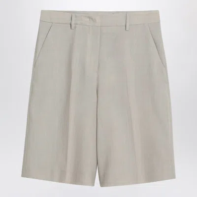 Golden Goose Women's Mã©lange Wool-blend Bermuda Shorts In Neutral