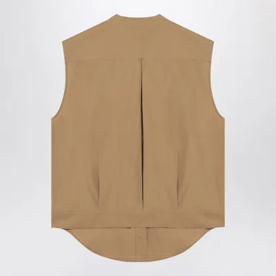 Loulou Studio Sleeveless Shirt In Sand Colour In Brown