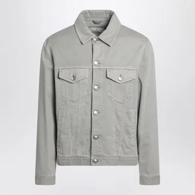 Brunello Cucinelli Essential Denim Jacket In Green
