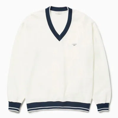 1989 Studio Jp V-neck Sweatshirt In White