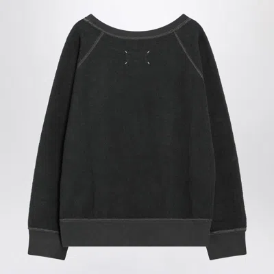 Maison Margiela Faded Black Sweatshirt In Cotton With Logo In Gray