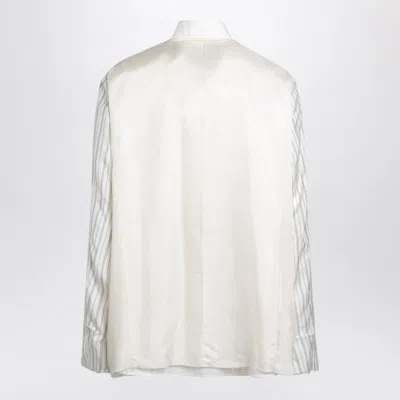 Maison Margiela Reversible Paneled Overshirt In Metallic