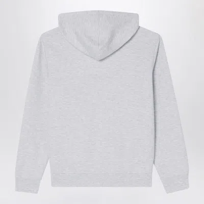 Brunello Cucinelli Double French Terry Zip-up Hooded Sweatshirt In Blue
