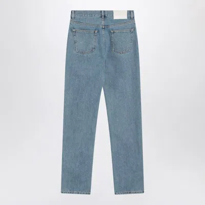 Loulou Studio Straight Jeans Wular In Blue
