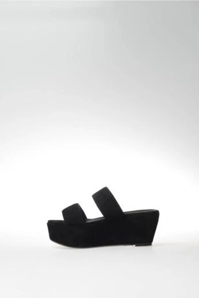 Shop Robert Clergerie Suede Leather Sandals In Black