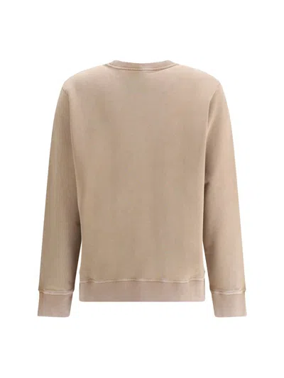 Fendi Cappuccino Cotton Oversize Sweatshirt In Nude