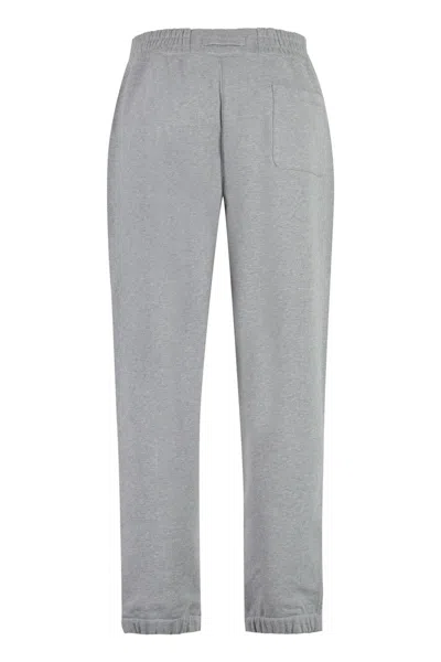 Zegna Logo-embossed Cotton Track Pants In Gray
