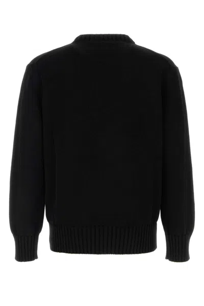 Amiri Black Sweater With Maxi Logo Lettering On The Front In Black