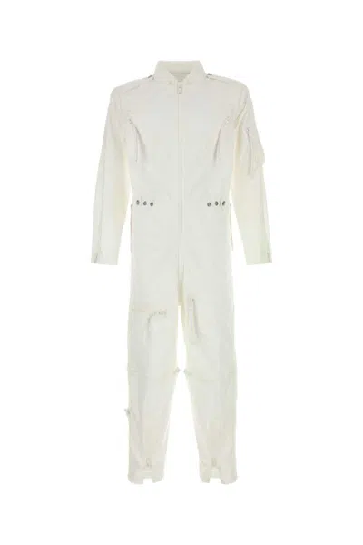 Prada Tuta In Cotone Bianco Uomo In Red