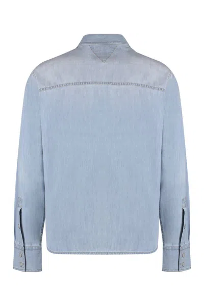 Bottega Veneta Denim Shirt In Blue