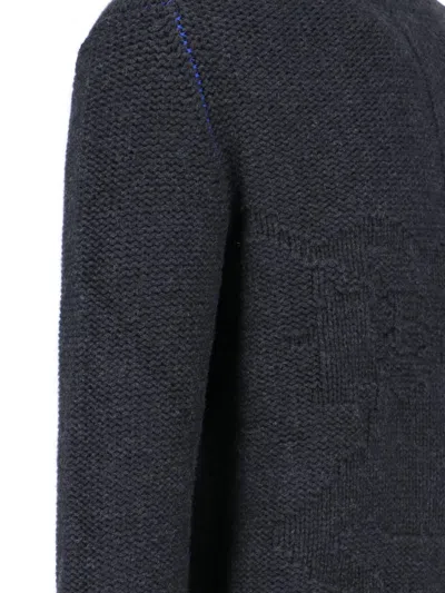 Burberry Cashmere Sweater With Ekd Design In Gray