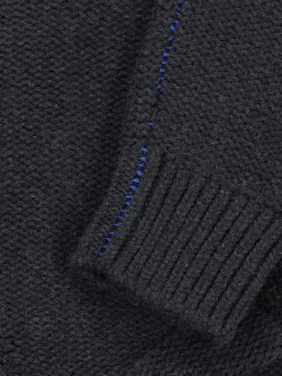 Burberry Cashmere Sweater With Ekd Design In Gray