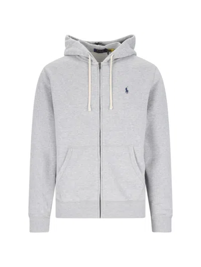 Polo Ralph Lauren Gray Cotton Sweatshirt In Gray