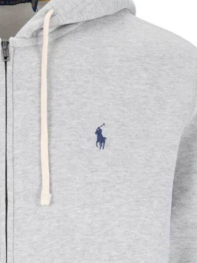 Polo Ralph Lauren Gray Cotton Sweatshirt In Gray