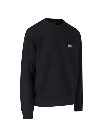 Dolce & Gabbana Sweatshirt With Logo Plaque In Black