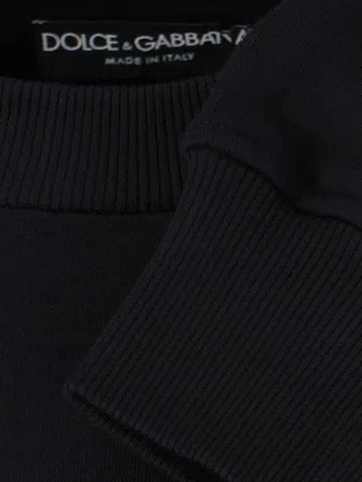 Dolce & Gabbana Sweatshirt With Logo Plaque In Black