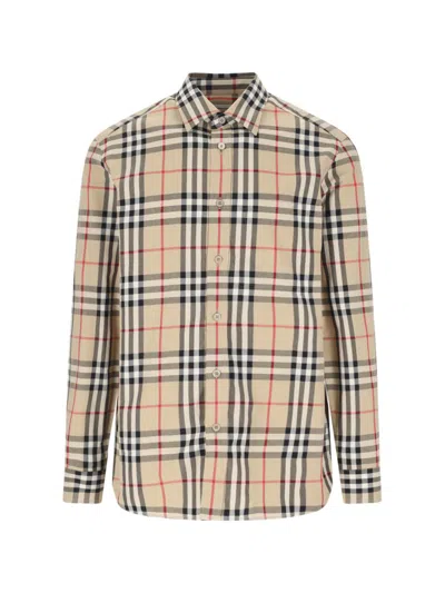 Burberry Shirt With Vintage Check Pattern In Neutral