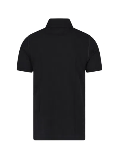 Dolce & Gabbana Dark Gray Logo Plaque Cotton Men Polo Shirt T-shirt In Black