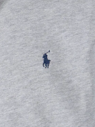 Polo Ralph Lauren Classic Pullover Hoodie With Drawstring In Gray