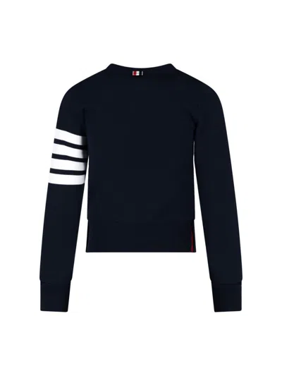 Thom Browne 4-bar Crewneck Sweatshirt In Black