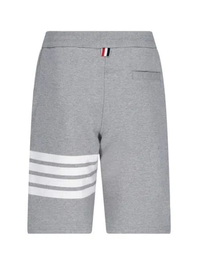 Thom Browne 4-bar Sweat Shorts In Gray