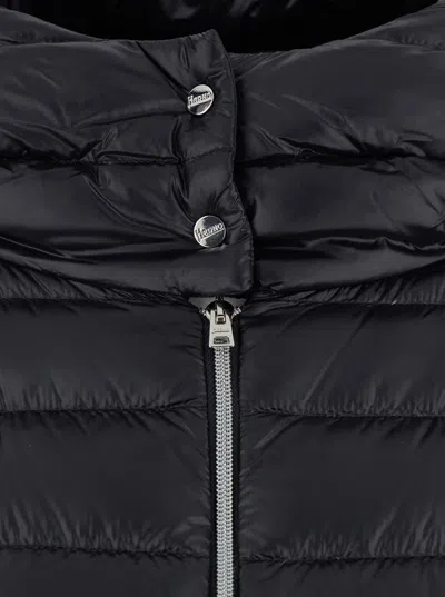 Herno Black Hooded Down Jacket In Nylon Woman In Black