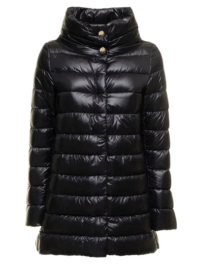 Herno Amelia Black Nylon Down Jacket In Black