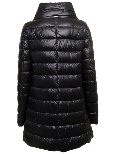 Herno Amelia Black Nylon Down Jacket In Black