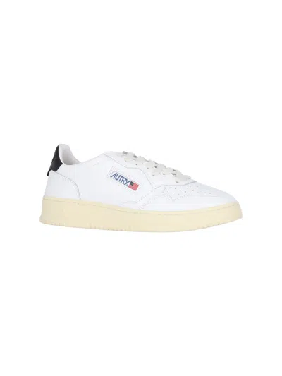 Autry Medalist Sneakers In White And Blue Leather In White