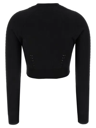 Dolce & Gabbana Crew Neck Cropped Length Cardigan In Black