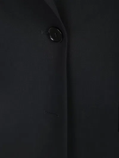 Msgm Tailored Black Jacket With Single Button Closure