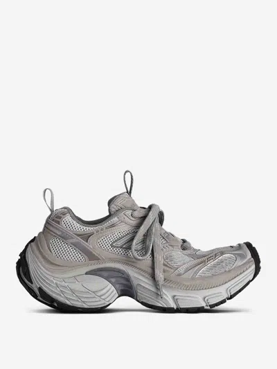 Balenciaga Men Cappuccino Mesh And Rubber 6xl Sneakers In Gray