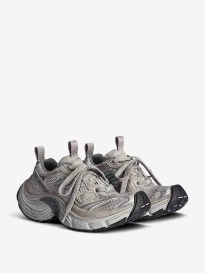 Balenciaga Men Cappuccino Mesh And Rubber 6xl Sneakers In Gray