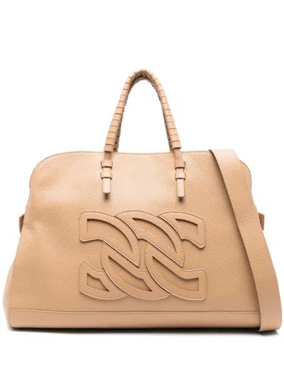 Casadei Park Avenue Leather Tote Bag