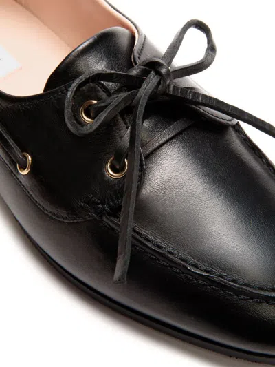 Bally Pathy Leather Derby Shoes In Black