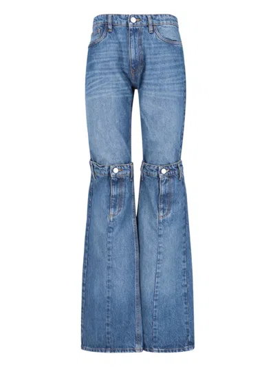 Coperni Light Blue Jeans With Open Knee In Blue