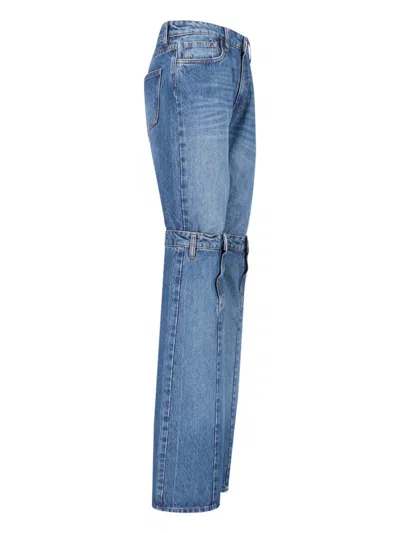 Coperni Light Blue Jeans With Open Knee In Blue