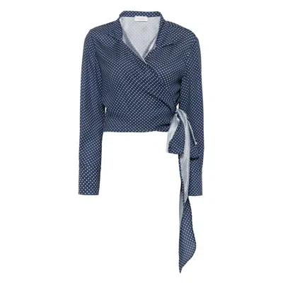 Mazzarelli Silk Shirts In Blue