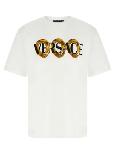 Versace Crew Neck Short Sleeves T-shirt In White