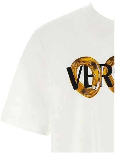 Versace Crew Neck Short Sleeves T-shirt In White