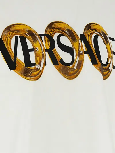 Versace Crew Neck Short Sleeves T-shirt In White