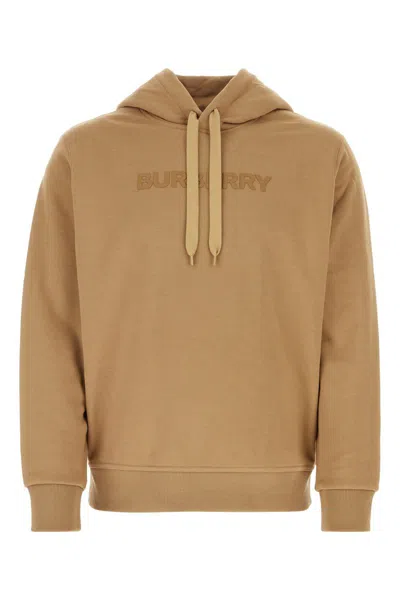 Burberry Biscuit Cotton Sweatshirt In Brown