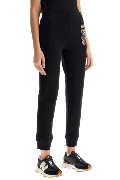 Moschino Teddy Bear Jog In Black
