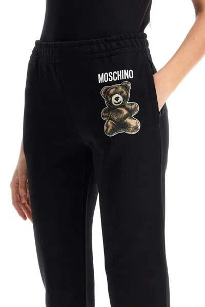 Moschino Teddy Bear Jog In Black