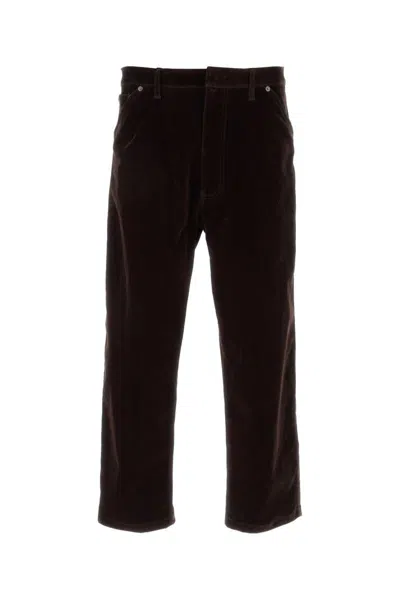 Prada Mid-rise Tapered Denim Jeans In Brown