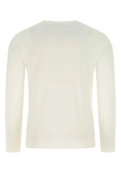Prada Men's Ivory Wool Sweater In White
