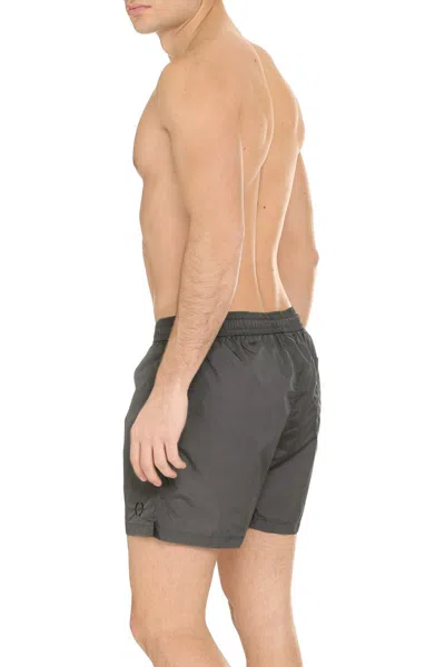 The (alphabet) Drawstring Swim Shorts In Gray