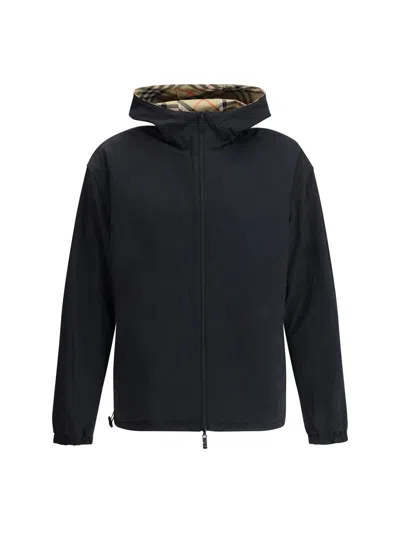 Burberry Printed Polyester Reversible Jacket In Neutral