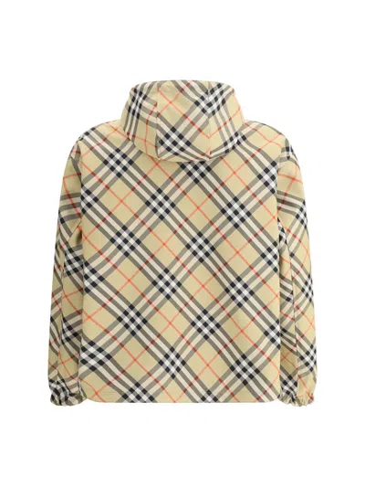Burberry Printed Polyester Reversible Jacket In Neutral